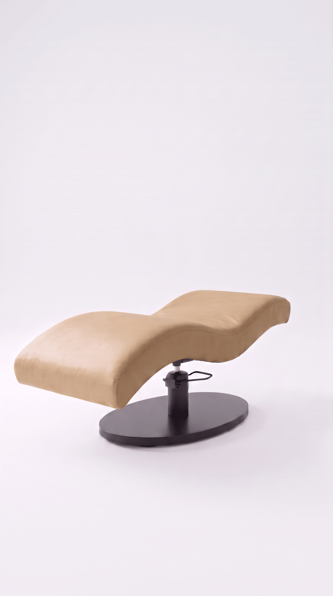 Vera Sleek 360® Curved Beauty Bed with Swivel (Matte Black) - Plush + Oak