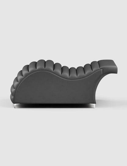 Edda Cloud® in Cavaletti Vegan Leather - Plush + Oak (Charcoal)#color_charcoal