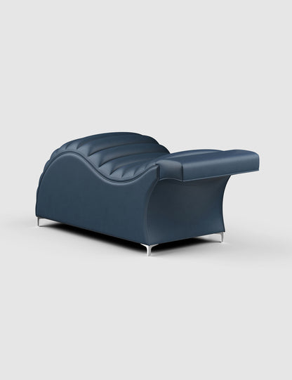 Edda Cloud® in Cavaletti Vegan Leather - Plush + Oak (Navy)#color_navy