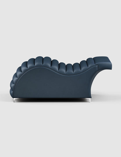 Edda Cloud® in Cavaletti Vegan Leather - Plush + Oak (Navy)#color_navy