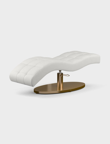 Vera 360 Curved Beauty Bed with Brass Swivel® | Plush + Oak